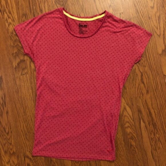 Nike | Dri-Fit Red Polka Dot Boyfriend Club Tee - Picture 1 of 6